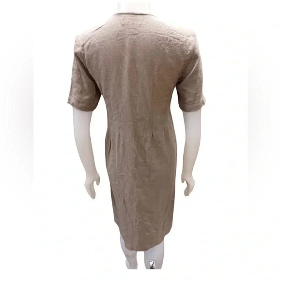 Oak + Fort Short Sleeve Midi Light Brown Dress  Size Medium - Picture 2 of 7